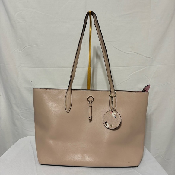 Kate Spade Adel large tote bag in refined grain leather in beige. - Picture 2 of 11